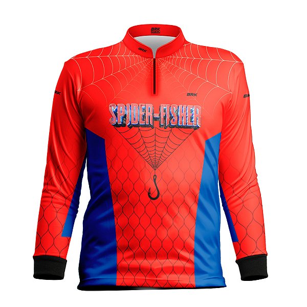 Camisa de Pesca Infantil BRK Spider Fisher com UV50 +