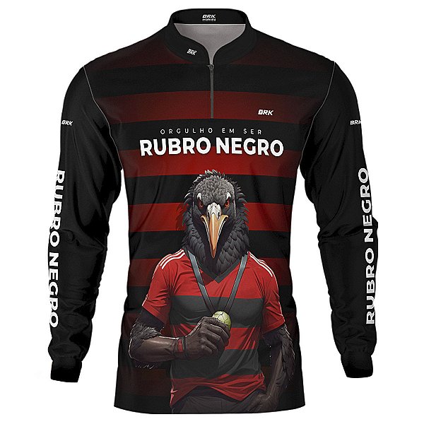 Camisa de Pesca BRK Orgulho de ser Rubro Negro Com UV50+