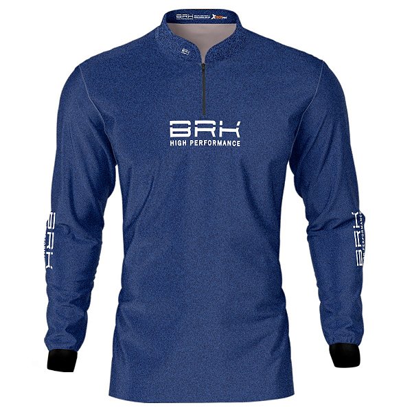 Camisa de Pesca BRK Azul Escuro com UV50+