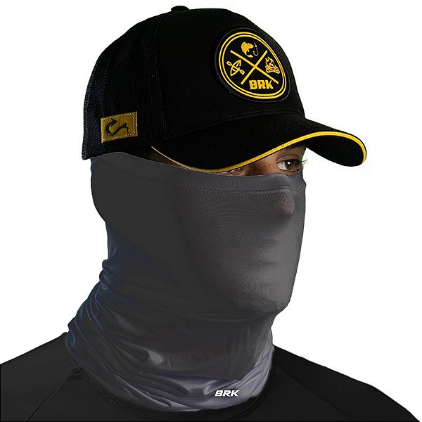 Bandana Tubeneck Brk Cinza Lisa Com Proteção UV50+