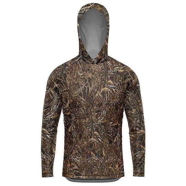 Camisa de Pesca com Capuz BRK Real Tree com UV50 +