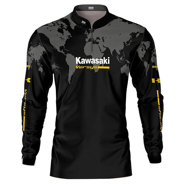 Camisa Brk Motociclismo Kawasaki Versys com Proteção Solar UV  50+