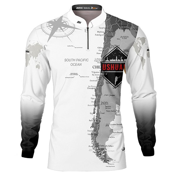 Camisa BRK Expedição Ushuaia Argentina Branca UV50+