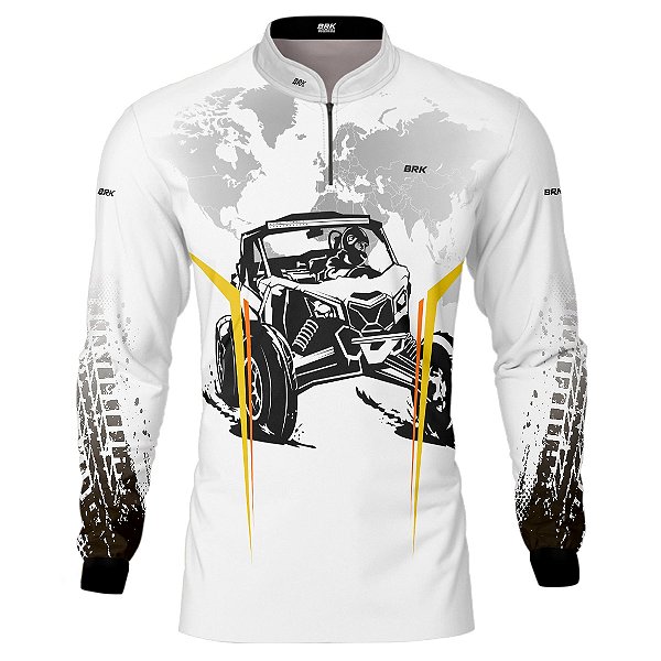 Camisa Off Road Brk Branca UTV com UV50+