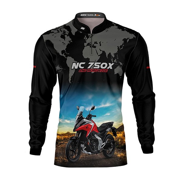 Camisa Motociclista Brk Moto NC 750X com 745CC com Uv50