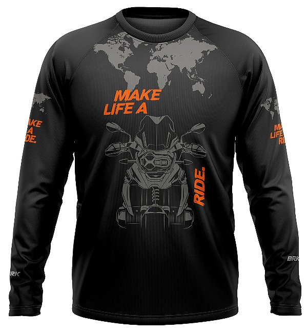Camisa Motociclista Brk GS Make Life a Ride M.L com Uv50