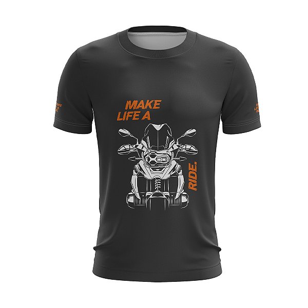 Camiseta Motociclista Brk GS Make Life a Ride com Uv50