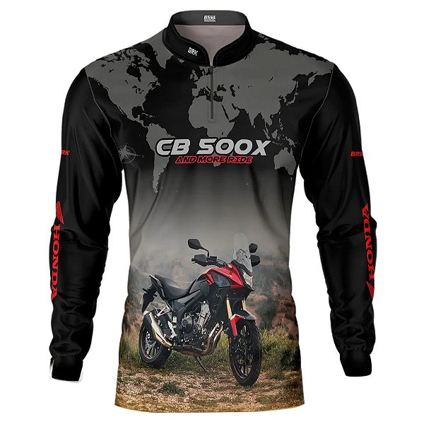 Camisa Motociclista Brk Moto CB 500X Séries 470CC com Uv50