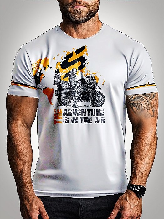 Camiseta Casual Brk Motociclismo BMW GS Big Trail II com UV50+
