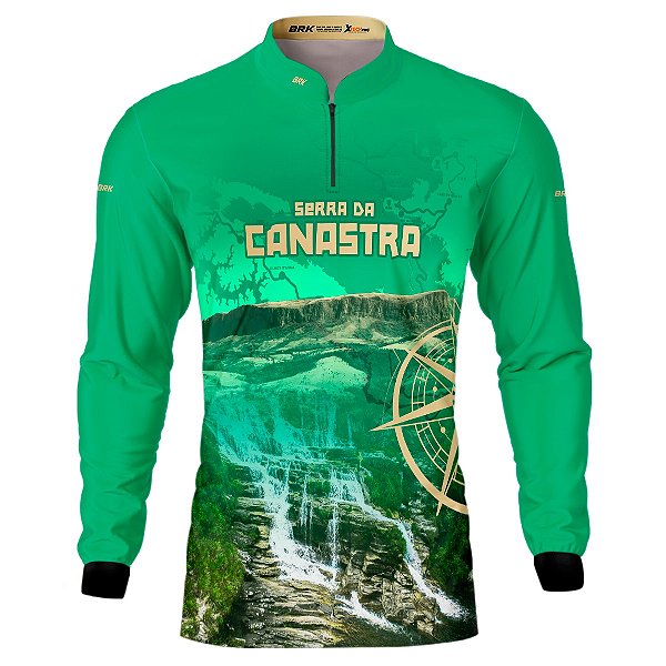 Camisa Motociclista Brk Verde Serra da Canastra com Uv50