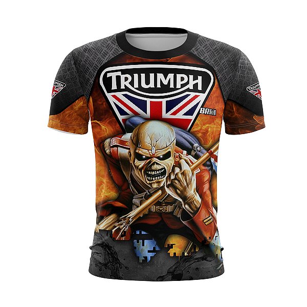 Camiseta Motociclista Brk Iron Triumph com Uv50