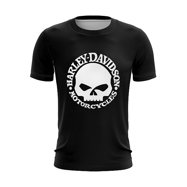 Camiseta de Motociclismo Brk Skull Preta com Uv50