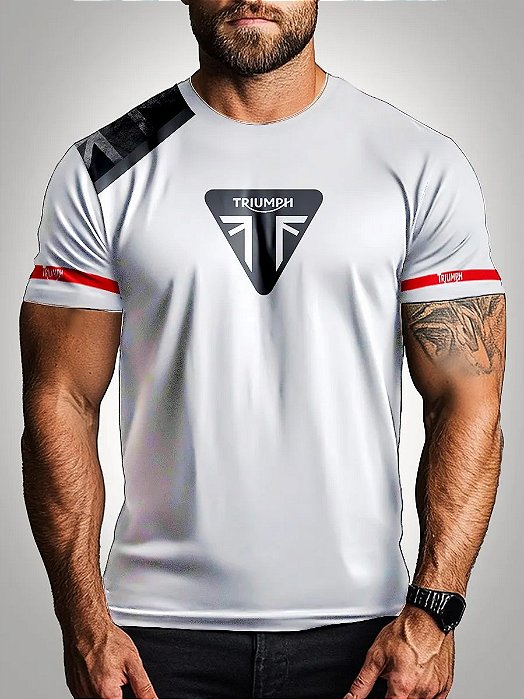 Camiseta Motociclista Brk Triumph Casual 01 com UV50+