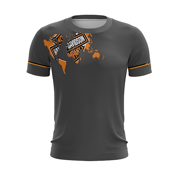 Camiseta de Motociclismo Brk World Cinza com Uv50