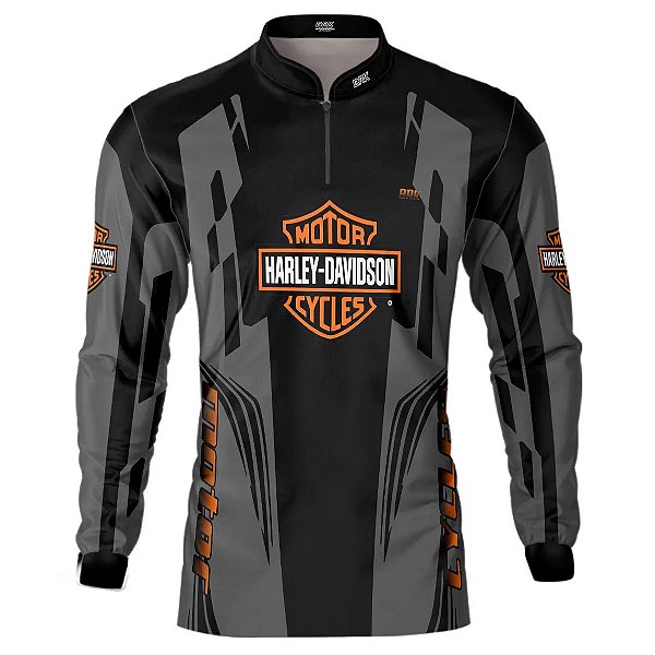 Camisa Motociclista Brk Moto H-D Motorcycle com Uv50