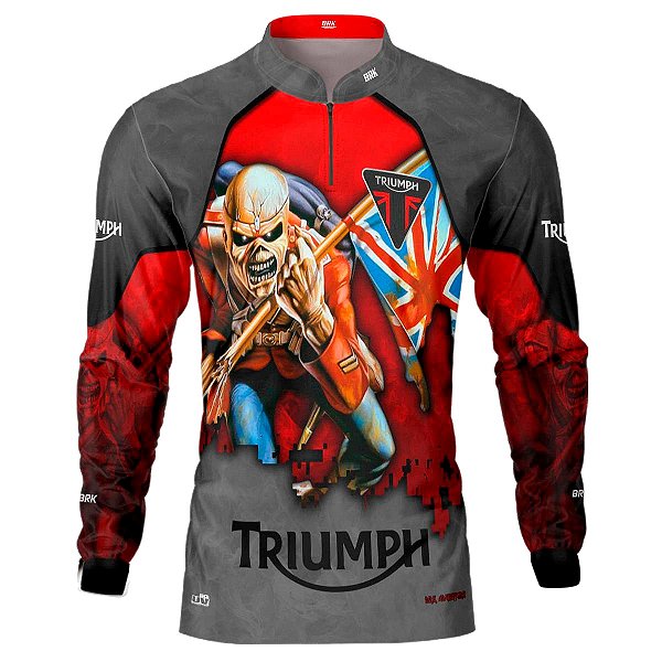 Camisa Motociclista Brk Triumph Eddie com Uv50