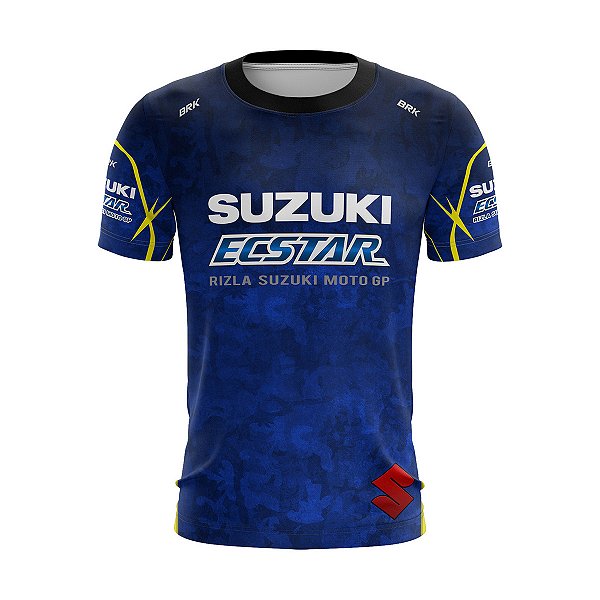 Camiseta Casual Brk Motociclismo Suzuki 05 com UV 50+