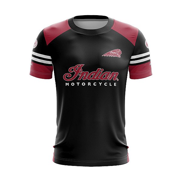 Camiseta Indian Casual 01 Brk Motociclismo Tecido Dry com UV 50+