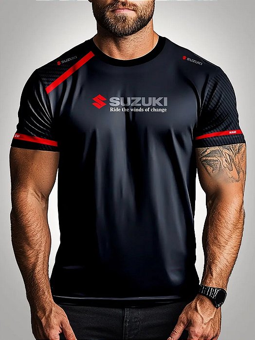 Camiseta Suzuki Casual 01 Brk Motociclismo Tecido Dry