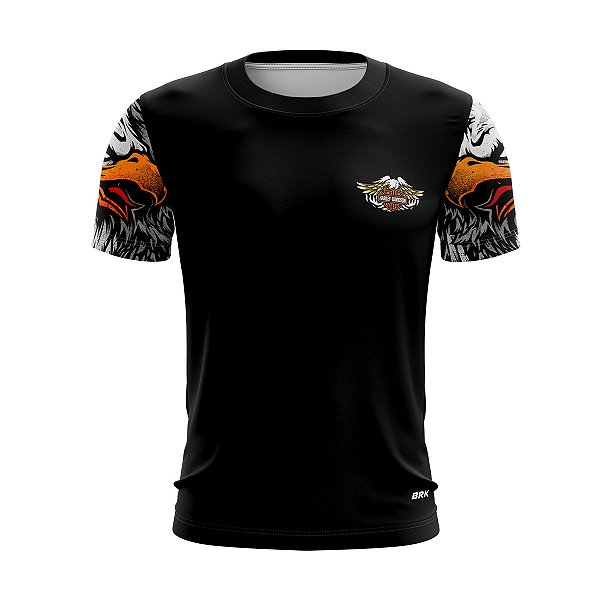 Camiseta de Motociclismo Brk Eagle Preta com Uv50