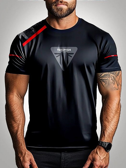 Camiseta Triumph Casual 03 Brk Motociclismo Tecido Dry com UV 50+