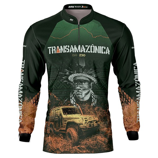 Camisa de Expedição BRK Transmazônica Off Road 4x4 com proteção solar UV50 +