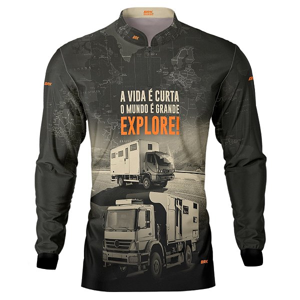 Camisa de Caminhão Brk Motorhome com Proteção UV50+
