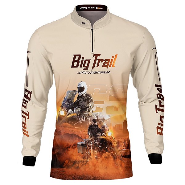 Camisa Motociclista BRK R 1200 GS Premium Branca com UV50+