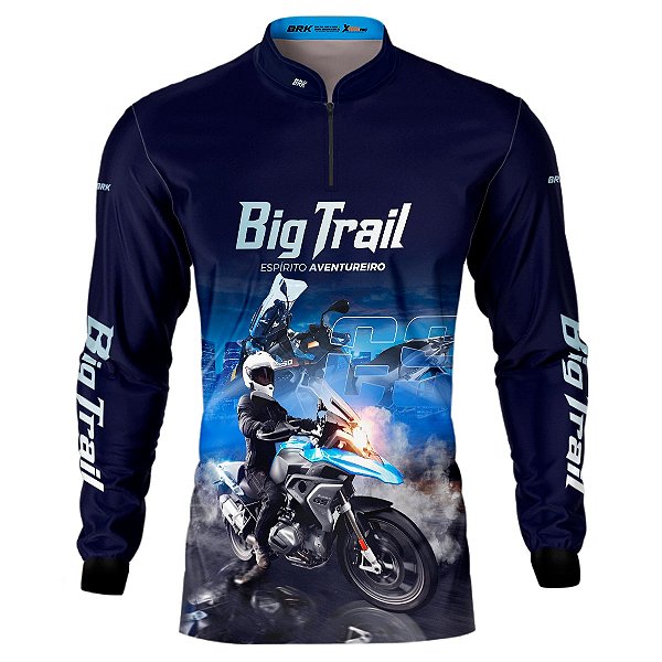 Camisa Motociclista BRK R 1250 GS Premium Azul com UV50+