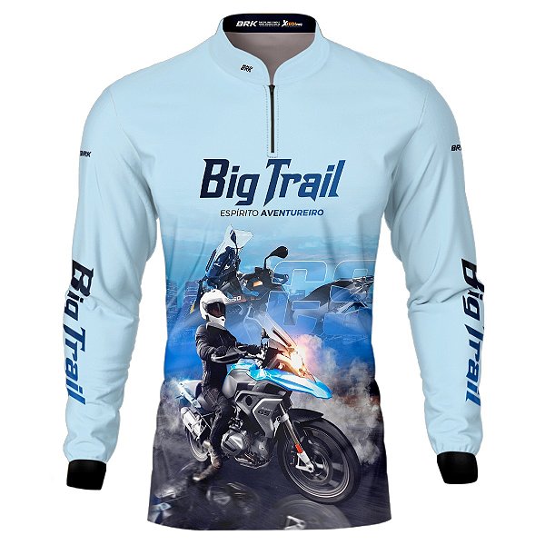 Camisa Motociclista BRK R 1250 GS Premium Branca com UV50+