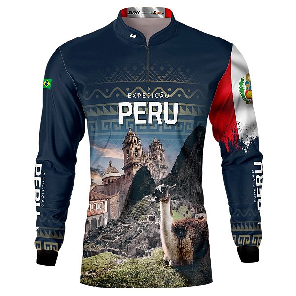 Camisa BRK Expedição Peru Azul com UV50 +