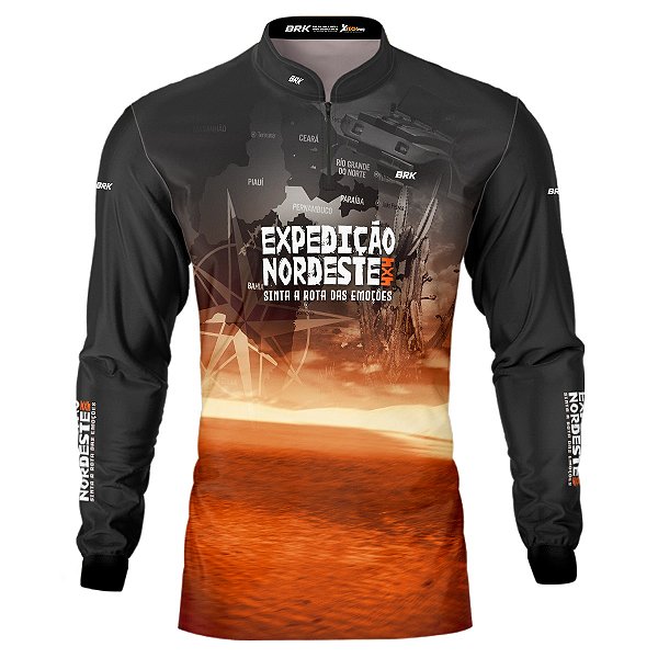 Camisa Motociclismo BRK Expedição 4x4 Nordeste 3 Com UV50+