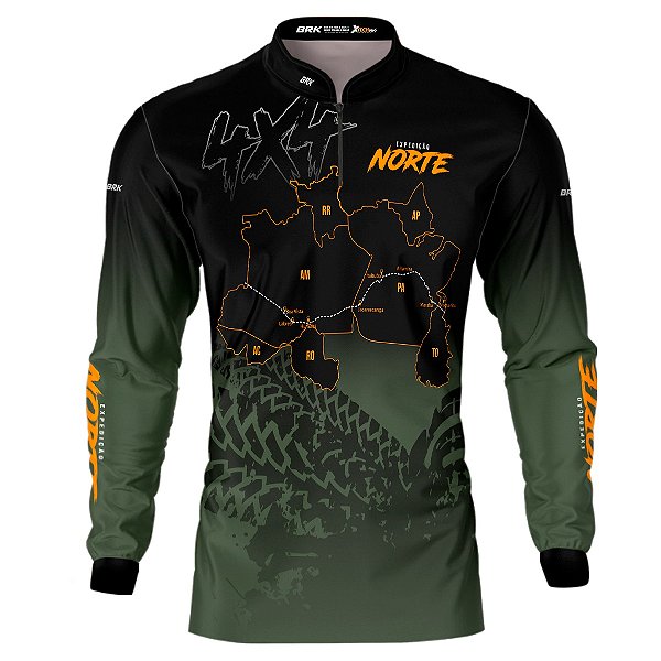 Camisa Motociclismo BRK Expedição 4x4 Norte Com UV50+