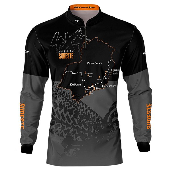 Camisa Motociclista BRK 4x4 Sudeste com Proteção UV50+