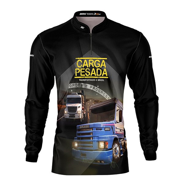 Camisa de Caminhão BRK para Caminhoneiro Carreta Carga Pesada com Proteção Solar UV50+