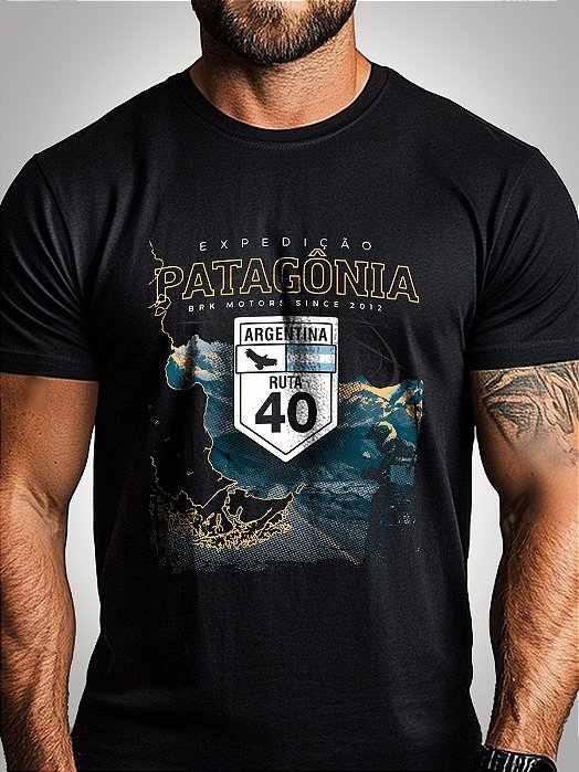 Camiseta BRK Motors Expedição Patagônia Algodão Egípcio
