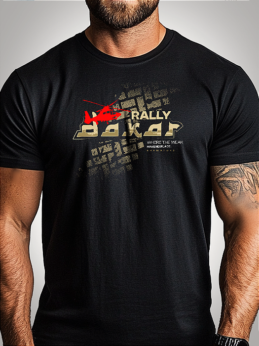 Camiseta BRK Motors Rally Paris Dakar Algodão Egípcio