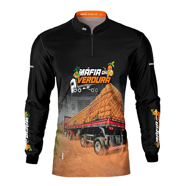 Camisa de Caminhão BRK para Caminhoneiro Máfia da Verdura com Proteção Solar UV50+