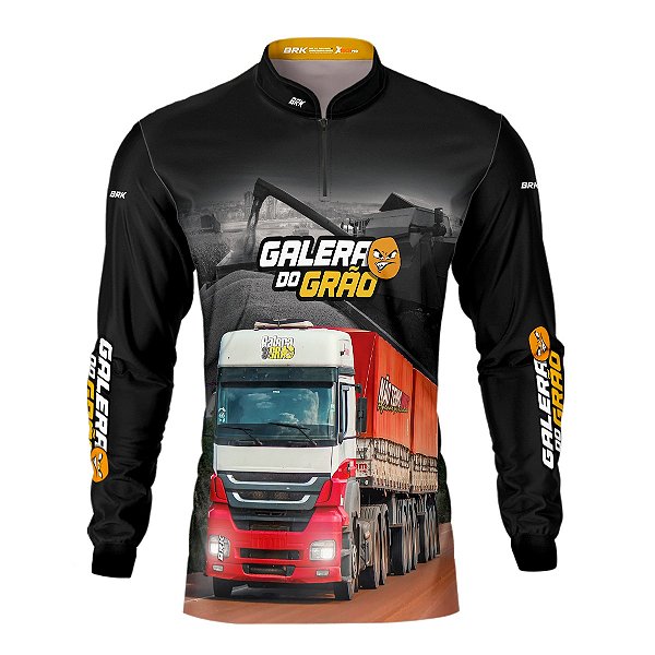 Camisa de Caminhão BRK para Caminhoneiro Carreta Galera do Grão com Proteção Solar UV50+