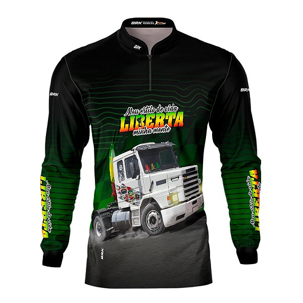Camisa de Caminhão BRK para Caminhoneiro Carreta Meu Estilo de Vida com Proteção Solar UV50+