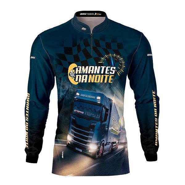 Camisa de Caminhão BRK para Caminhoneiro Carreta Amantes da Noite com Proteção Solar UV50+