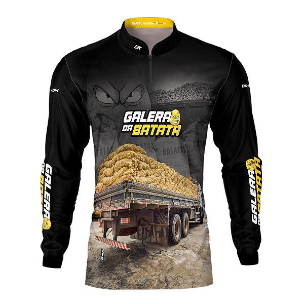 Camisa de Caminhão BRK para Caminhoneiro Caminhão Galera da Batata com Proteção Solar UV50+