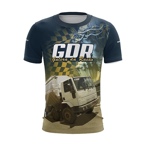 Camiseta de Caminhão BRK para Caminhoneiro Caminhão Galera da Ração com Proteção Solar UV50+