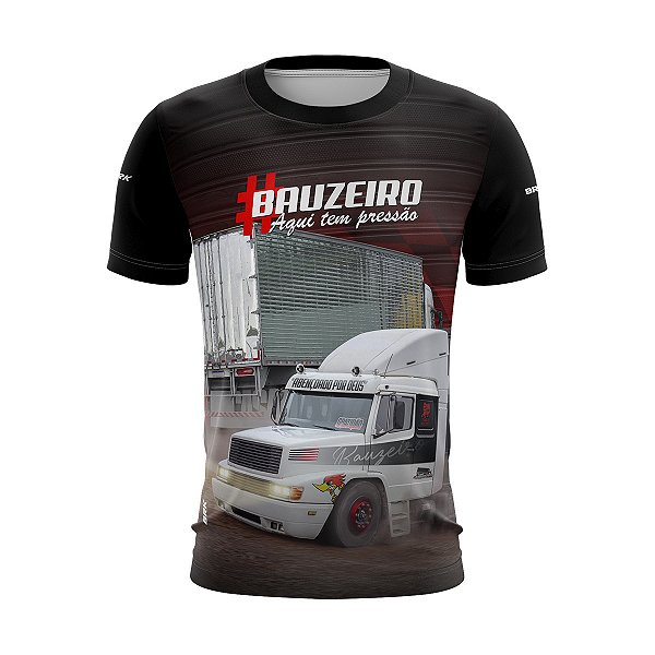 Camiseta de Caminhão BRK para Caminhoneiro Carreta Bauzeiro com Proteção Solar UV50+