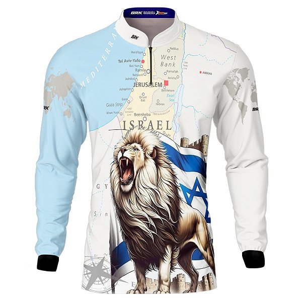 Camiseta Motociclista BRK Expedição Israel com Proteção UV50+