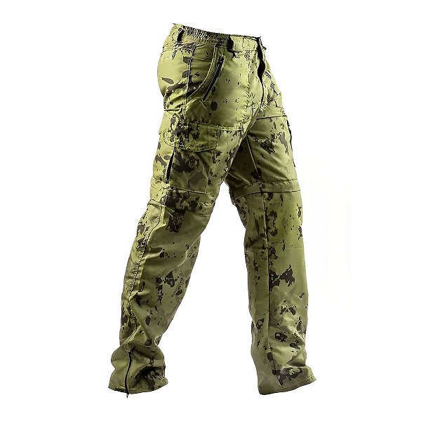 Calça Tática Country BRK Camuflado Verde UV35 + (Vira Bermuda)