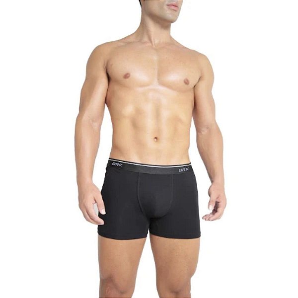 Cueca Boxer Adulto BRK Algodão Egípcio Preta