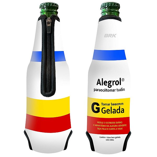 Porta Long Neck Brk Neoprene Alegrol 330ml