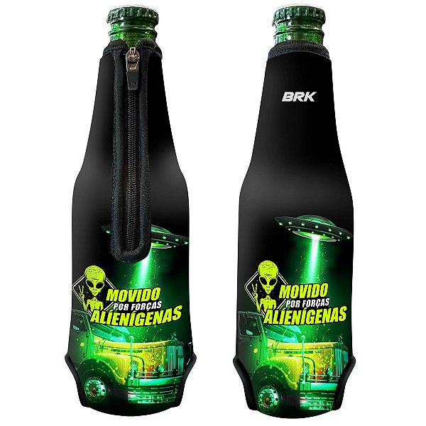 Porta Long Neck Brk Neoprene Movido por Forças Alienígenas 330ml