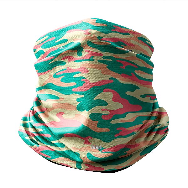 Bandana Balaclava Tubeneck Brk Camuflada Colorida com Proteção Solar UV50+